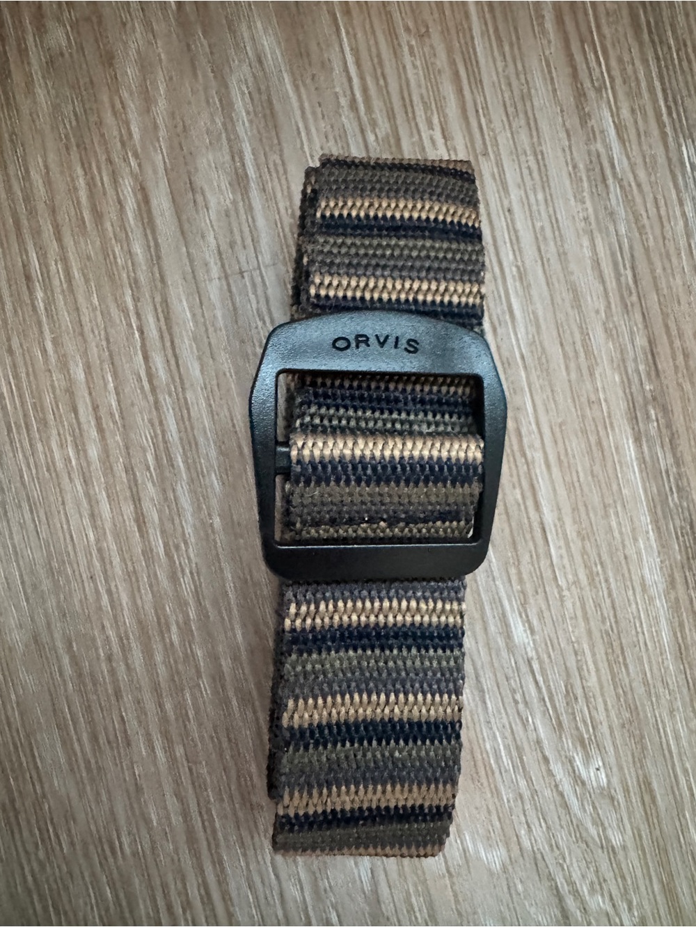 Orvis Web Belt Size 40 Camo Stripe Adjustable Military Outdoor Hiking Fishing l